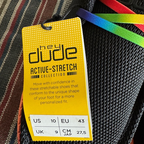 Hey Dude Pride Rainbow Wally Stretch Shoes - Men’s Size 10 New - Picture 2 of 11